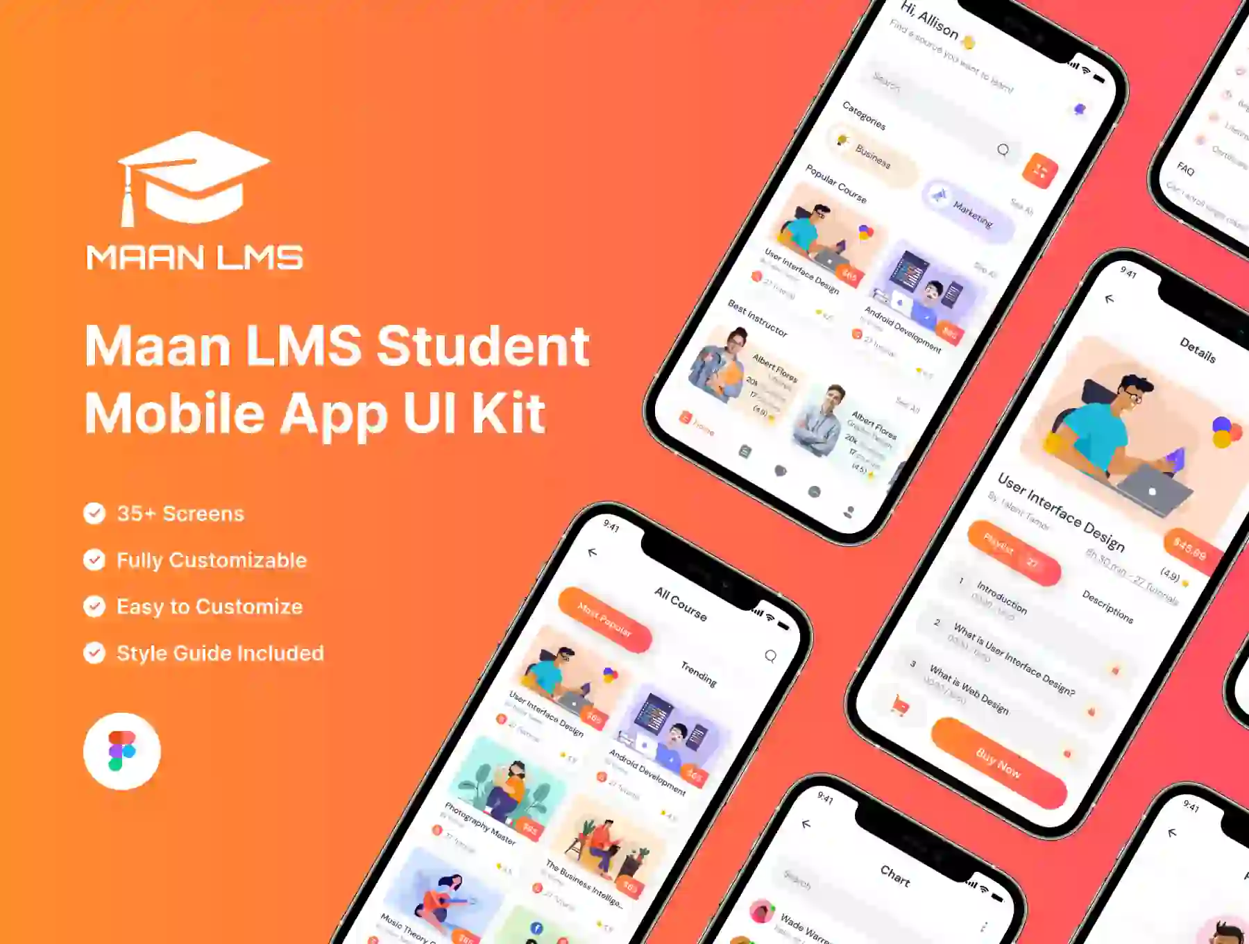 Maan LMS- Student Mobile App Flutter iOS & Android UI Kit