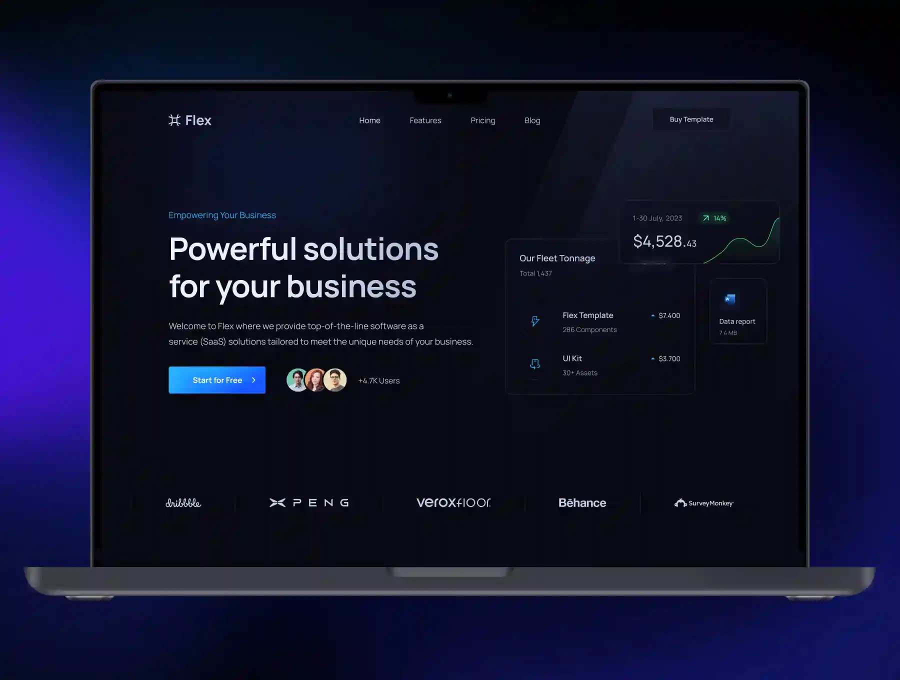 Flex — SaaS & Startup Template